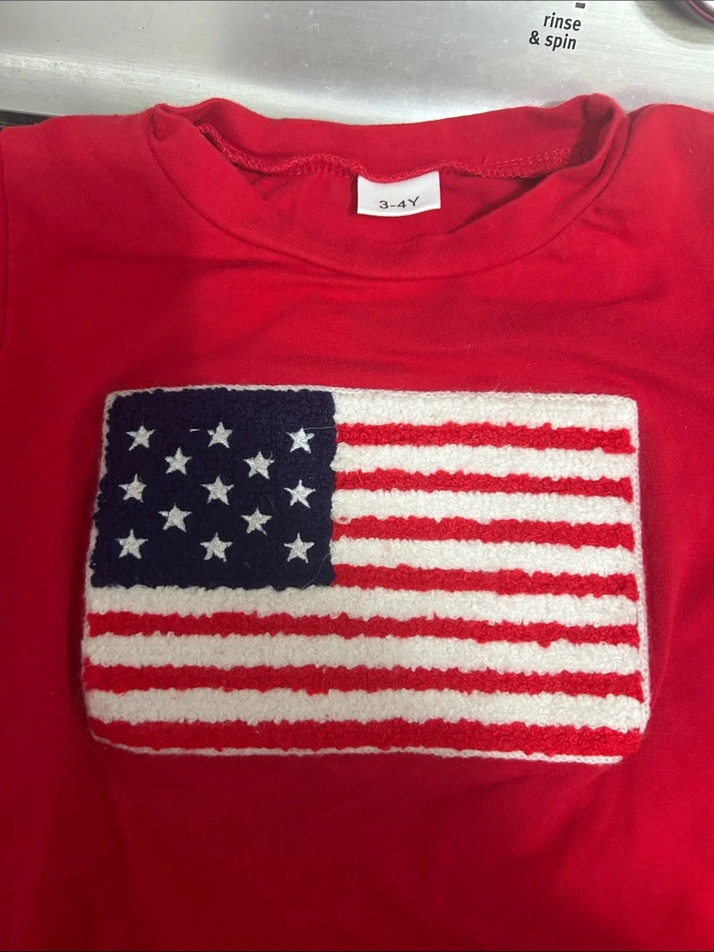 Boys Size 3-4 4th of July flag patriotic matching outfit set girl unisex neutral